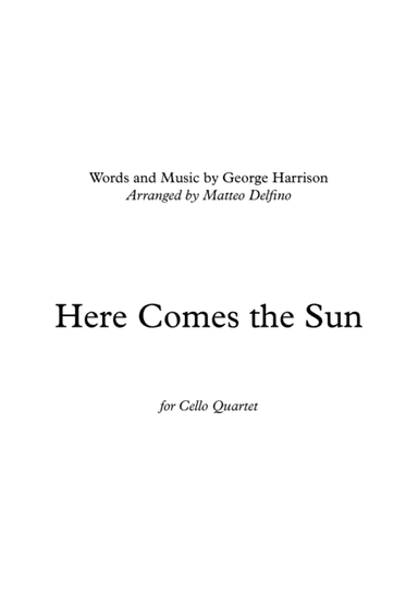 Here Comes The Sun (arr. Matteo Delfino)