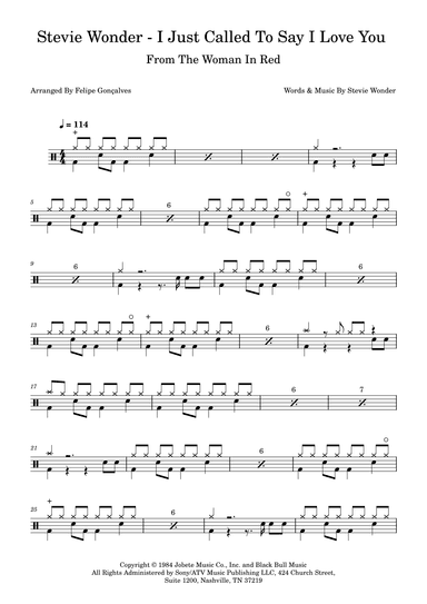 I Just Called To Say I Love You (arr. Felipe Gonçalves)