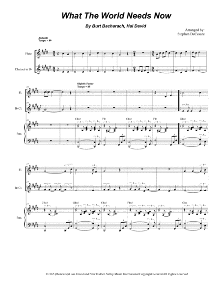 What The World Needs Now Is Love (arr. Stephen DeCesare)