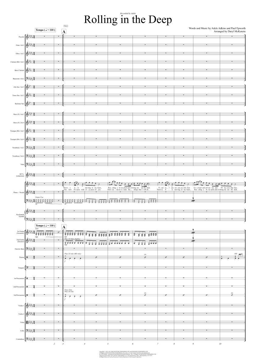 Rolling In The Deep (arr. Daryl McKenzie)