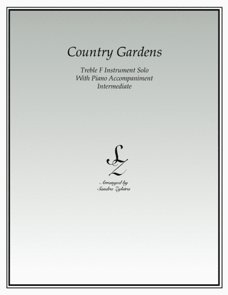 Country Gardens (treble F instrument solo) (arr. Sandra Zylstra)