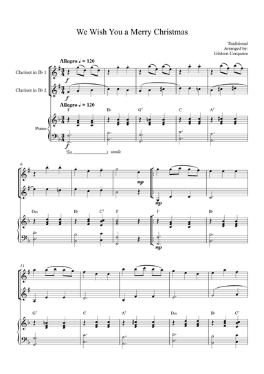 We Wish You a Merry Christmas (arr. Gildson Cerqueira)
