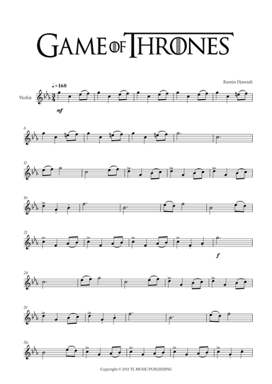 Game Of Thrones (arr. Cadenza Editions)
