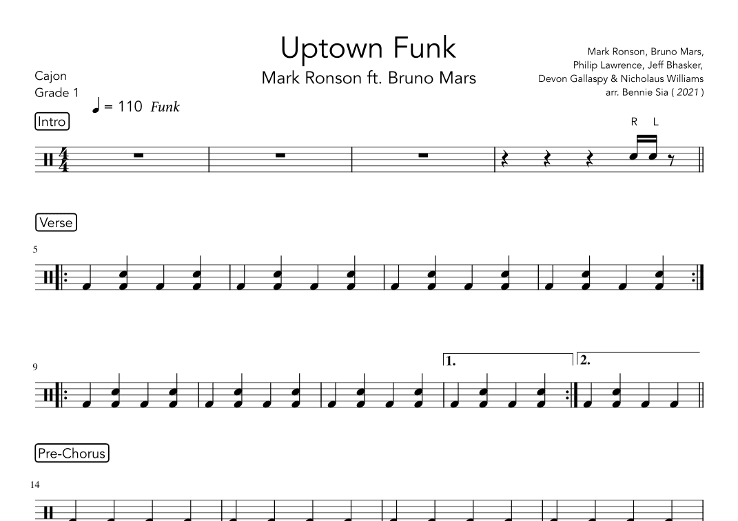 Uptown Funk (arr. Bennie Sia)