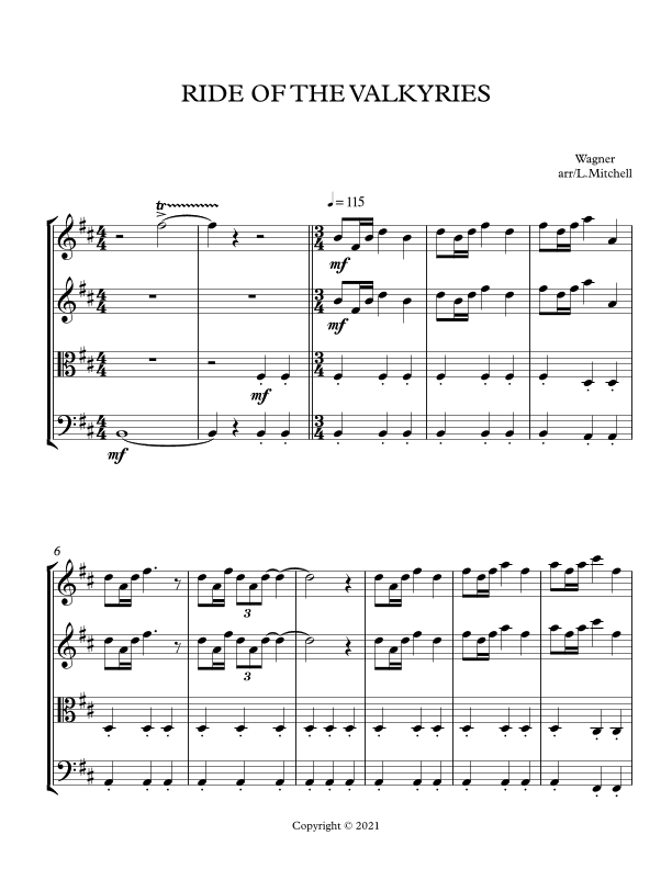 RIDE OF THE VALKYRIES (arr. Lee Mitchell)