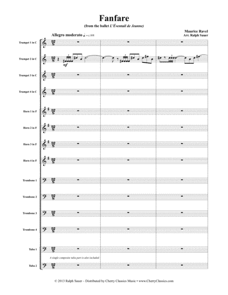 Fanfare for Large Brass Ensemble (arr. Sauer, Ralph)
