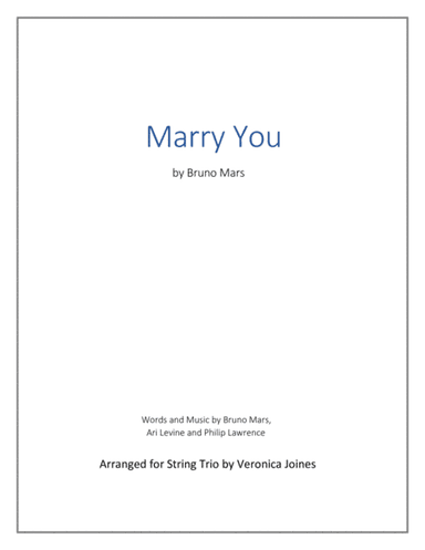 Marry You (arr. Veronica Joines)