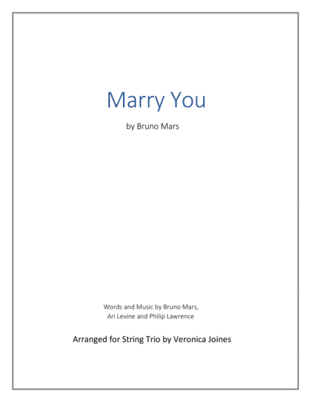Marry You (arr. Veronica Joines)