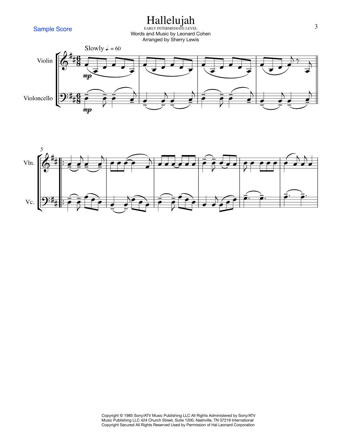 Hallelujah (arr. Sherry Lewis)