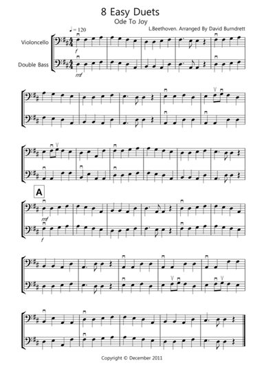 8 Easy Duets for Cello And Double Bass (arr. David Burndrett)