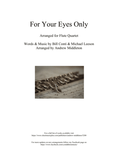 For Your Eyes Only (arr. Andrew Middleton)