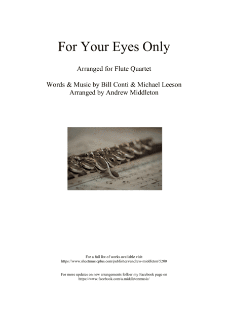 For Your Eyes Only (arr. Andrew Middleton)