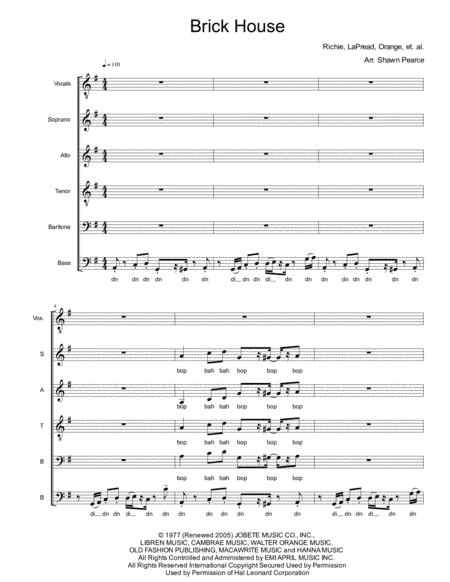 Brick House (arr. arr. Shawn Pearce)