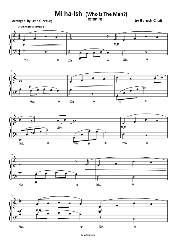 Mi haIsh (Who is the Men) (arr. Leah Ginzburg)
