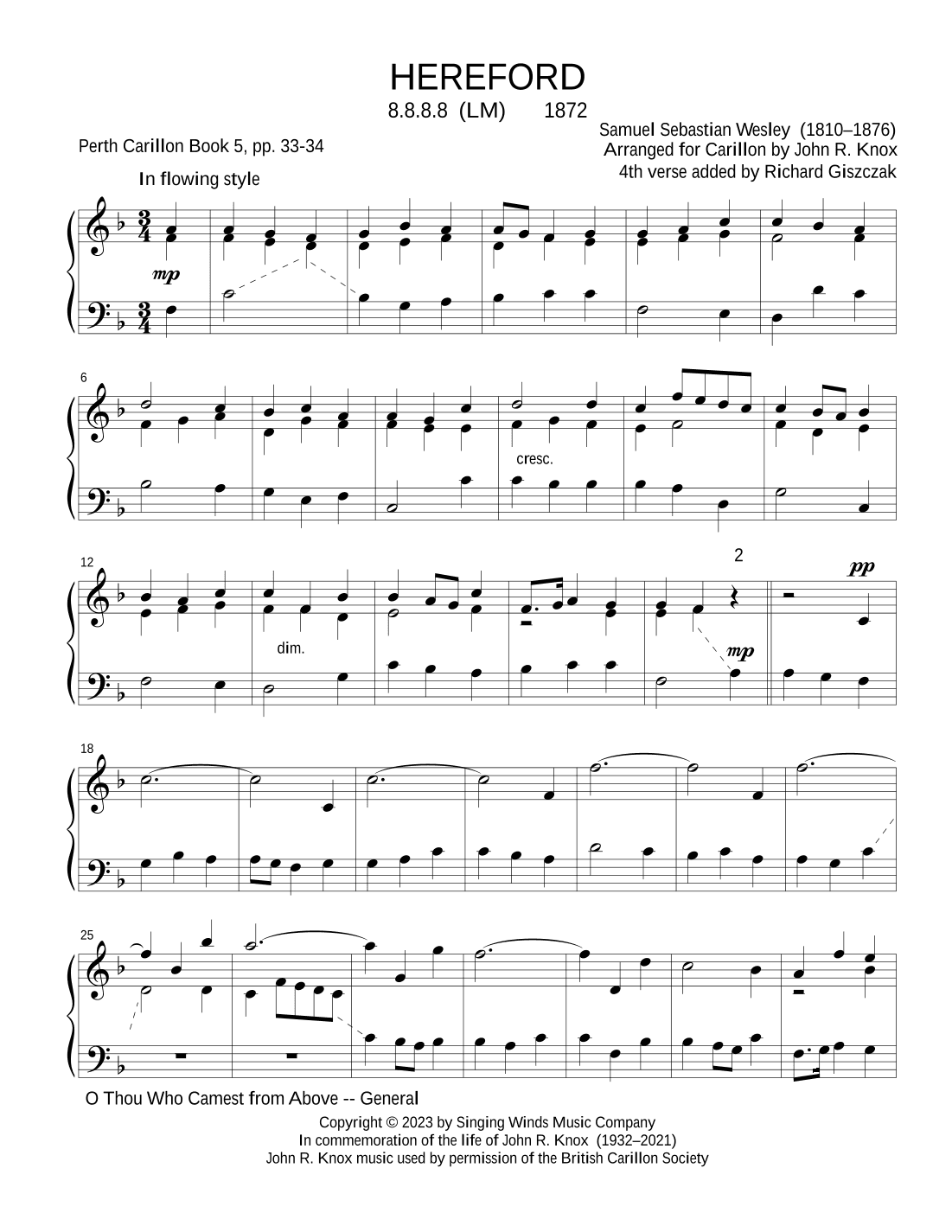 HEREFORD (arr. John R. Knox & Richard Giszczak)