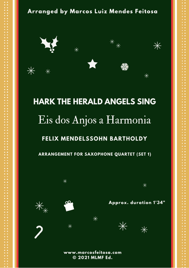 Hark The Herald Angels Sing (Eis dos Anjos a Harmonia) - Saxophone Quartet (SET 1) (arr. MARCOS LUIZ MENDES FEITOSA)