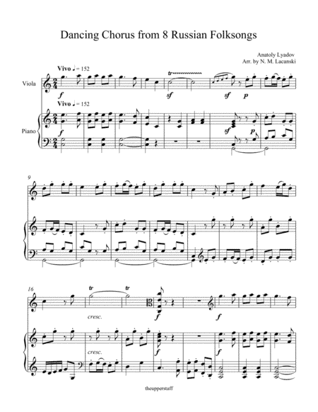 Dancing Chorus from 8 Russian Folksongs (arr. Nick Lacanski)