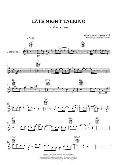 Late Night Talking (arr. Henrique Oliveira)