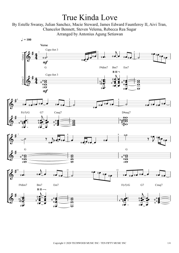 True Kinda Love (arr. Antonius Agung Setiawan)