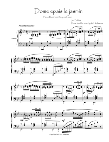 Dome epais le jasmin (Flower Duet) from "Lakme" (arr. Rick Robertson)