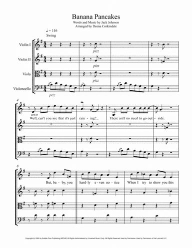 Banana Pancakes (arr. Deena Corkindale)