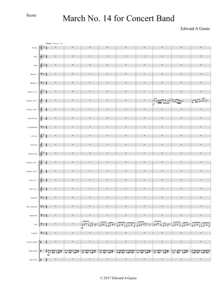 March No. 14 for Concert Band