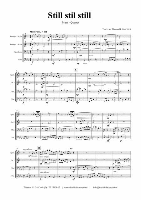 Still Still Still - Brass Quartet (arr. Thomas H. Graf)