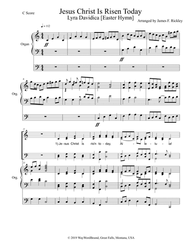 Jesus Christ Is Risen Today - Lyra Davidica-Easter Hymn - Festival Hymn Accompaniment (arr. James F. Rickley)
