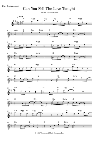 Can You Feel The Love Tonight (arr. Fabio Eduardo de Oliveira)