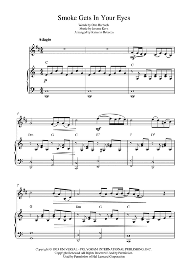 Smoke Gets In Your Eyes (arr. Kaiserin Rebecca)