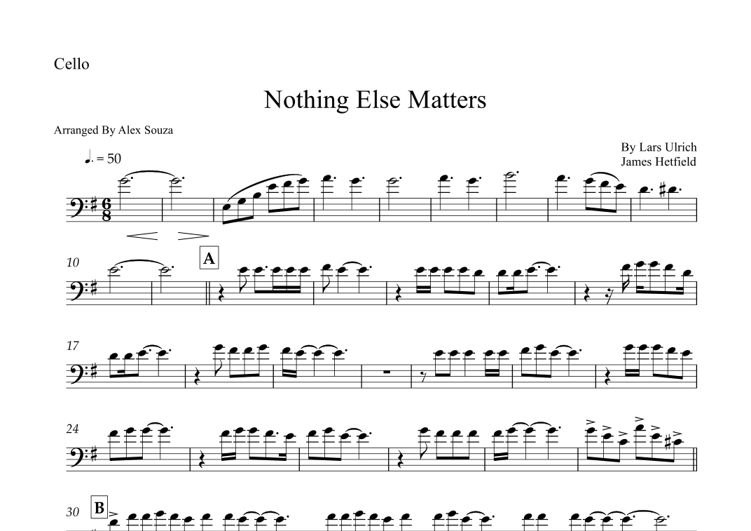 Nothing Else Matters (arr. Alex Souza)