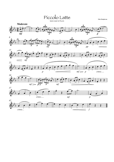 Piccolo Latte - Quick Study for Piccolo in 6 Keys