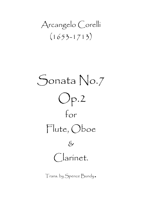 Sonata No.7 Op.2 (arr. Spence Bundy)