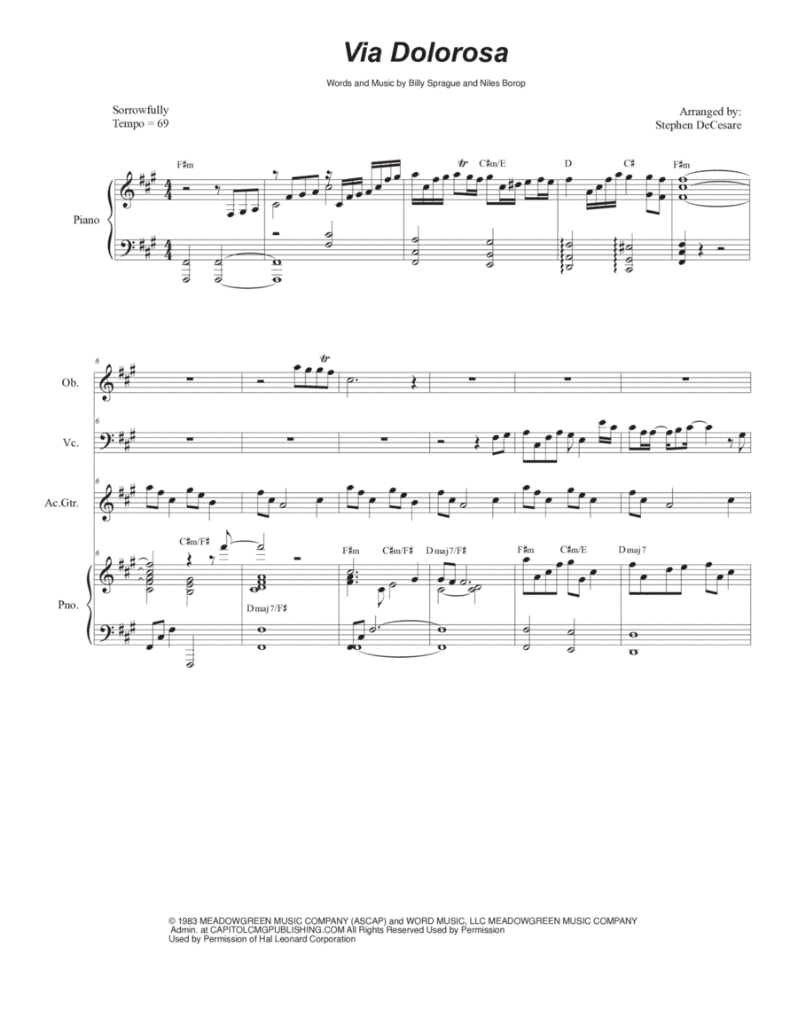 Via Dolorosa (arr. Stephen DeCesare)