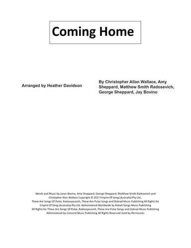 Coming Home (arr. Heather Davidson)