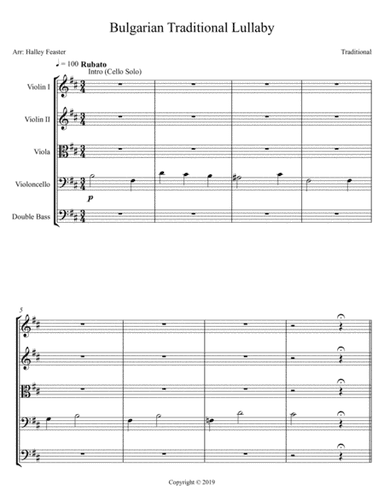 Bulgarian Traditional Lullaby (arr. Halley Feaster)