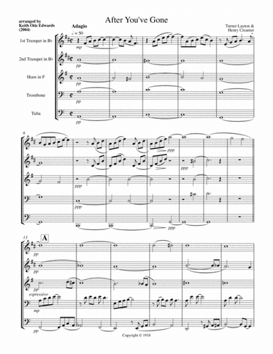After You've Gone (arr. Keith Otis Edwards)