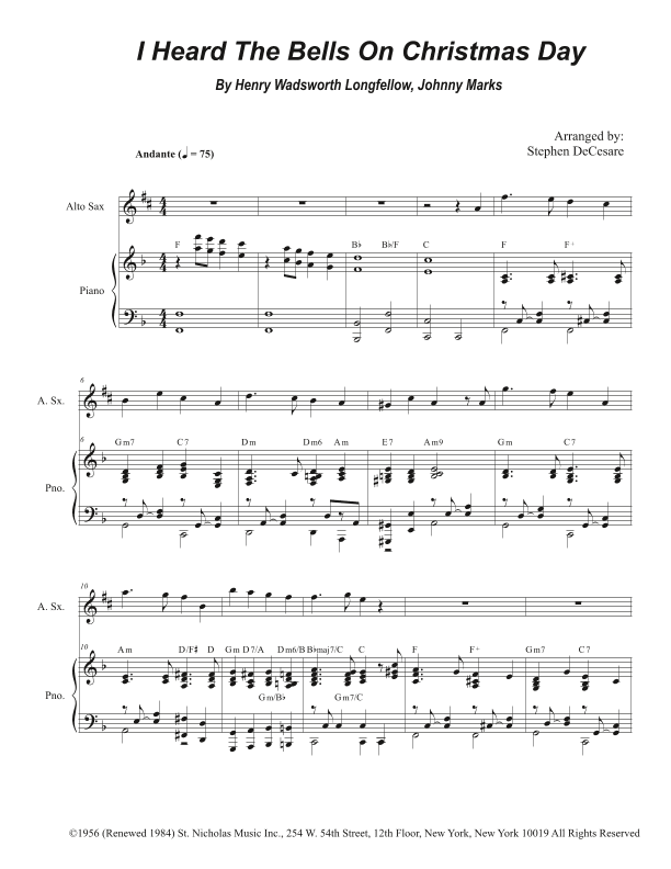 I Heard The Bells On Christmas Day (arr. Stephen DeCesare)