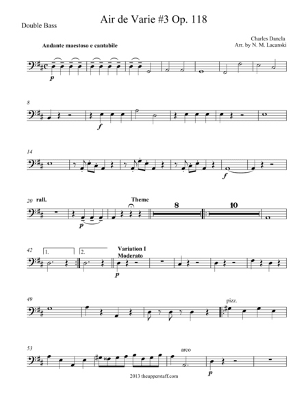 Air de Varie #3 Op. 118 (arr. Nick Lacanski)
