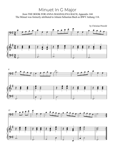 Minuet In G Major (arr. Alex Nunes Rodrigues)