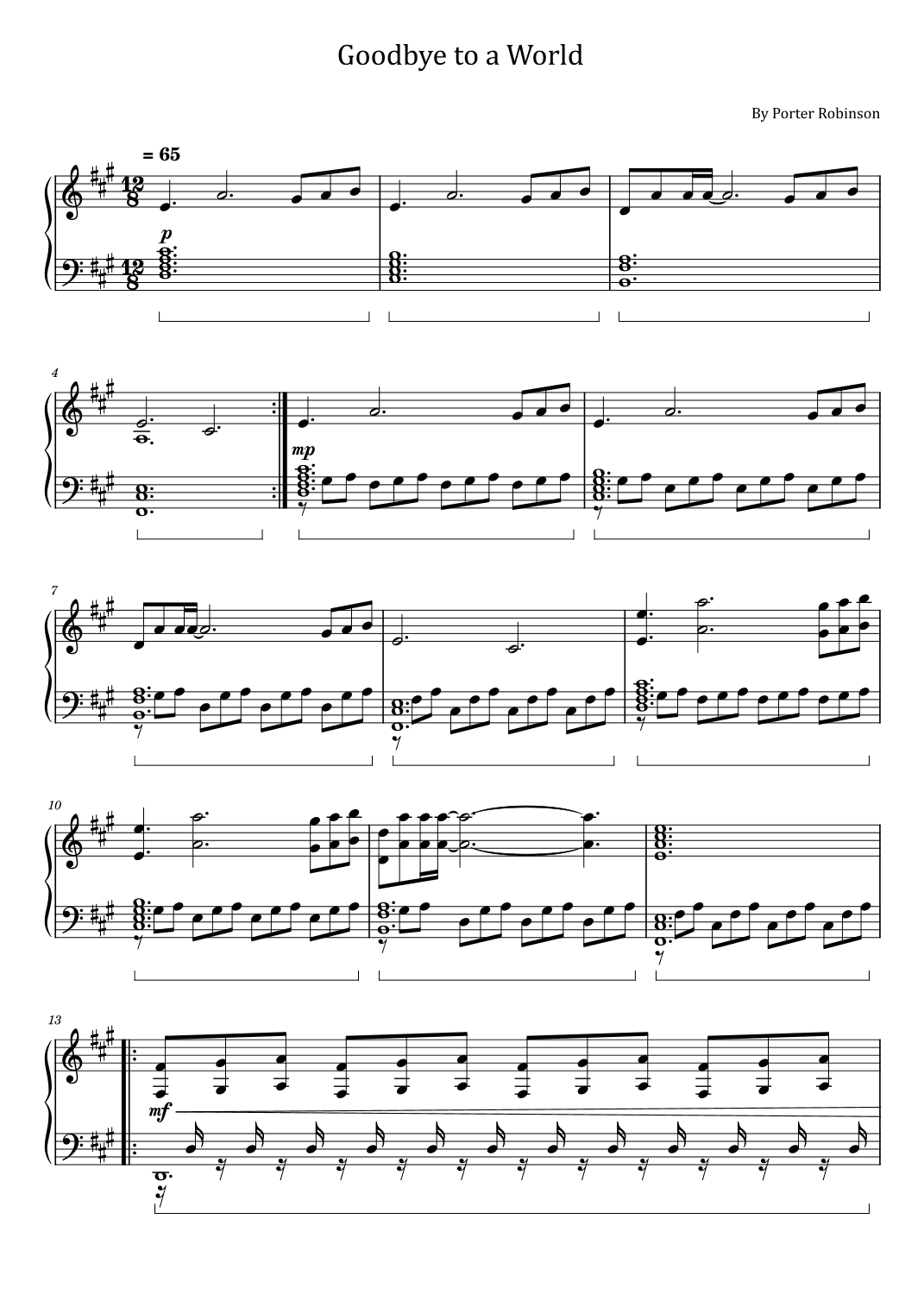 Goodbye To A World (arr. poon)