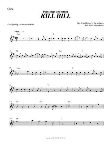 Kill Bill (arr. Guillaume Martin)