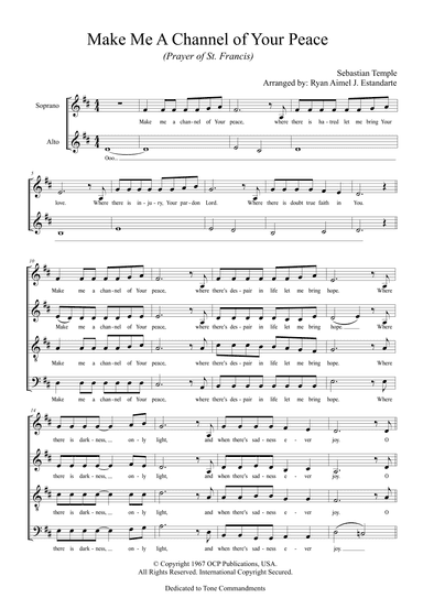 Make Me A Channel Of Your Peace (prayer Of St. Francis) (arr. Ryan Aimel J. Estandarte)