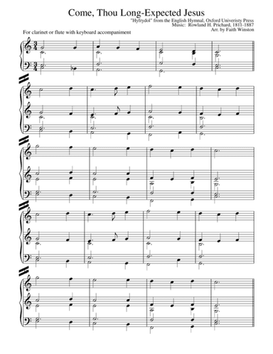 Come, Thou Long-Expected Jesus (arr. Faith Winston)