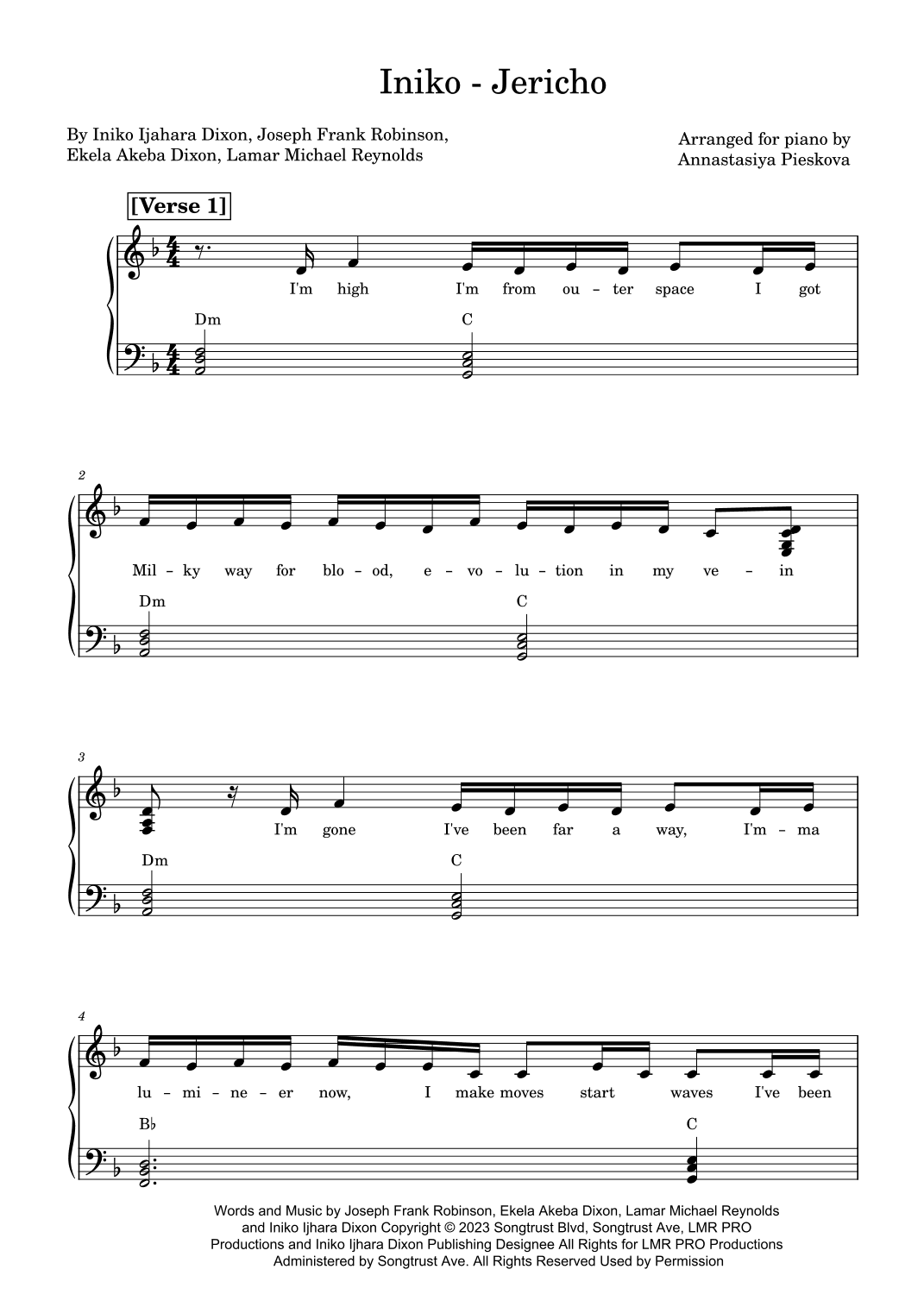 Jericho (arr. Annastasiya Pieskova)