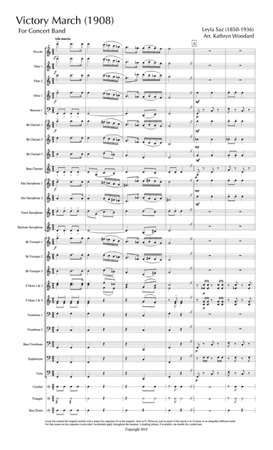 Victory March for Concert Band  - Score Only (arr. Kathryn Woodard)