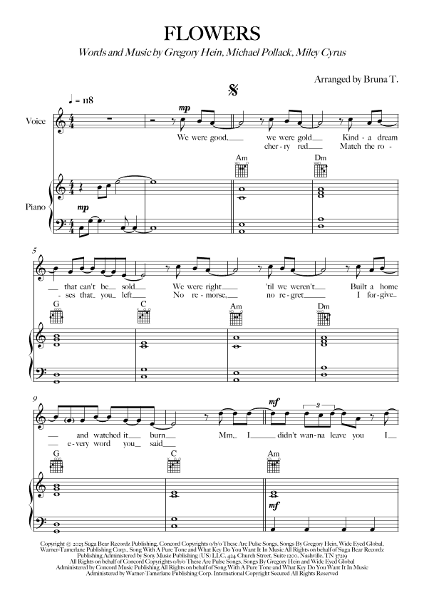 Flowers (arr. Bruna T.)
