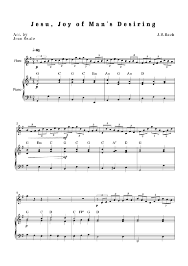 Jesu, Joy of Man's Desiring (arr. Jean Szulc)