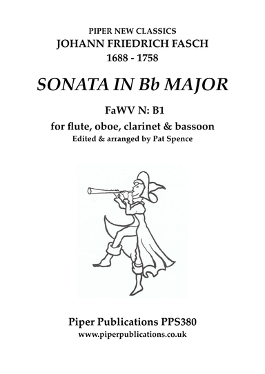 J. F. FASCH: SONATA IN Bb MAJOR FaWV N B1 for woodwind quartet (arr. Pat Spence)