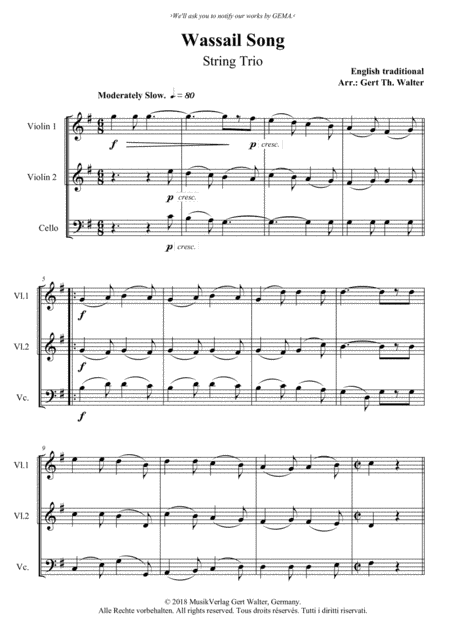 Wassail Song (arr. Gert Th. Walter)